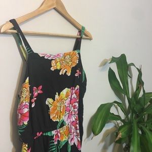 Floral jumpsuit romper with vintage vibes